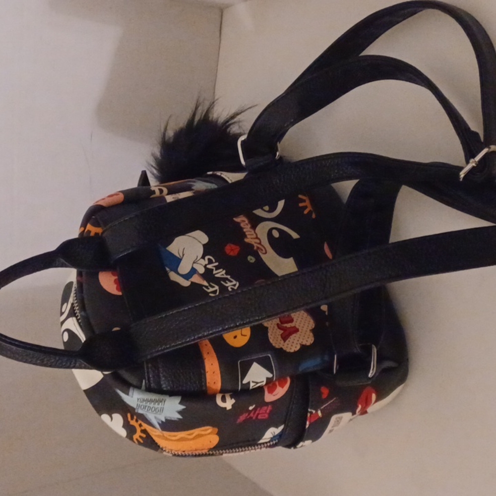 Mini Black Art Deco Backpack - image 5